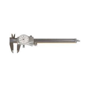Mitutoyo 505-676, Dial Caliper, 0 - 8 X .001, .100 per Rev., White Face by Mitutoyo