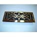 Tools & Hardware : Victorian Polished Brass Register Cover w/ Damper Box- 4" X 10"