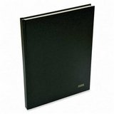 Ampad 43032 Gold Fibre Executive Journal, Hardbound, 28-lb/196 shts, 10x7-1/4, Black Cover