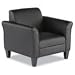 New-Alera RL23LS10B - Reception Lounge Series Club Chair, Black/Black Leather - ALERL23LS10B