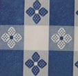 Classic Series Vinyl Tablecloth Check, Blue/White 52" x 52"