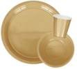 Gold Strong Plastic Disposable Plates x 20