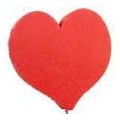 Red Heart Antenna Ball Topper