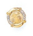 14K Gold Coin and Diamond Tie Tack