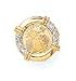 14K Gold Coin and Diamond Tie Tack