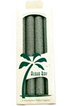 Candle, 9 Inch Palm Taper, Green (4 pack)