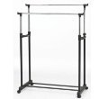 Proteam Double Clothes Rack, Black and Chrome