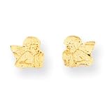 14k Polished Angel Post Childrens Earrings