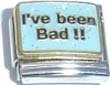 Clearly Charming I've Been Bad Italian Charm Bracelet Link