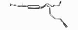 Dual Extreme Exhaust Kit Exits Behind Rear Tire At An Aggressive Angle Incl. Muffler/2.25 in. Pipes/3.5 in. Stainless Tips/Hangers/Clamps Aluminized
