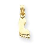 14k Hang Ten Style Foot Pendant