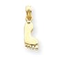 14k Hang Ten Style Foot Pendant