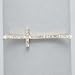 Rhinestone Side Cross Bracelet with Cord, Color : Gold/ White/ Clear