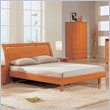 Global Furniture USA Contemporary Emily Sleigh Bed in Cherry Finish