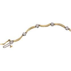 14K Two Tone Gold Diamond Bracelet