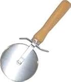 Wheel Pizza Cutter With Wood Handle - 4" Dia. Wheel