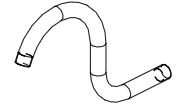 JA SH10-826 S-SHAPED SHOWER ARM BN