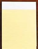 Glue Top 8-1/2 x 11 Writing Pads, White, Narrow Rule, 50/Pad, Dozen