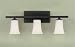 Murray Feiss VS8703-ORB Three-Light Boulevard Collection Vanity Strip, Oil Rubbed Bronze with Opal White Etched Glass Shades