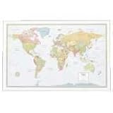 Deluxe World Wall Laminated Map, 50"x32" (RAN528959972)