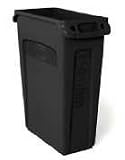 RUB354060BK - Rubbermaid Slim Jim Receptacle with Venting Channels
