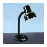 Catalina Lighting W1300BLK Gooseneck Desk Lamp with Metal Shade, 16 High, Black
