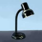 Catalina Lighting W1300BLK Gooseneck Desk Lamp with Metal Shade, 16 High, Black
