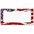 USA Patriotic #2 License Plate Frame (Made of Plastic)