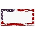 USA Patriotic #2 License Plate Frame (Made of Plastic)