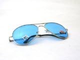 Retro Classic Multi Color Colorful Premium Silver Metal Aviator Glasses with Tint Blue Lens Sunglasses