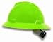 MSA V-Gard full brim hat Bright lime green Staz-On