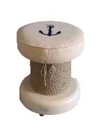 Stool w/ Anchor & Fishermans's Rope