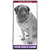 Mastiff 30 x 60 Personalized Name Only Beach Towel - Black/White