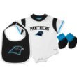 Carolina Panthers 3pc Bib Booties Creeper / Onesie Set Infant Baby 6 9 Months