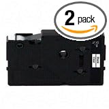 2-pack Tc-10 1/2in Black On Clear Tape for Pt-6 8 10 12 15 20 150 170