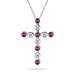 1/5 Ct Diamond & Pink Sapphire Bubble Cross