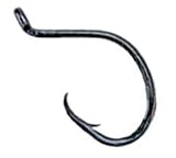 Circle Hook,Up Eye,Black Chrome 10pc 4 - Matzuo America 123011-4, Fishing Hooks