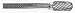 SC-51 Cylinder Ball Nose TUNGSTEN CARBIDE ROTARY BUR for 1/8