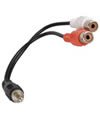 6 RCA (M) to Dual (F) Y Cable (Black) for Samsung tv & video
