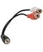 6" RCA (M) to Dual (F) Y Cable (Black) for Samsung tv & video