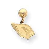 14K Arizona Cardinals Plain Logo Ball Post Earrings