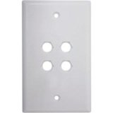 SPEAKERCRAFT ASM/PLS90244W 4-HOLE STANDARD CONNECTOR PLATES (WHITE) (6 PACK) (ASM/PLS90244W)