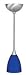 Access Lighting - 99019-BS/COB: UniJack Mania - 1 Light Low Voltage Pendant System - Brushed Steel Finish/Cobalt Blue Glass