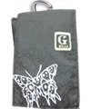Universal Pouch with Belt Loop & Optional Carabiner(Butterfly On Black) for ....