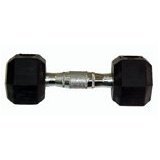 25 lb. Hex Dumbbells with Rubber Encased Heads (Pair)