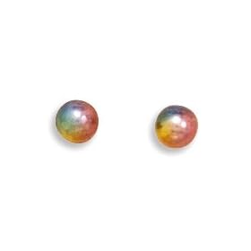 Multicolor Bead Stud Earrings (Free Shipping)