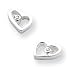 Silver .02ct Diamond Heart Earrings QW155 QG