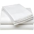 1200 Thread Count KING Size 4pc Egyptian Bed Sheet Set, Deep Pocket, SOLID WHITE