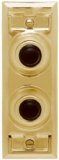 Door Chimes & Bells: Thomas & Betts #DH1602 2FamBRS Rect PushButton