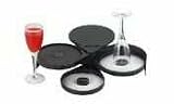 Paderno World Cuisine Glass Rimmer with 3 Salt Trays